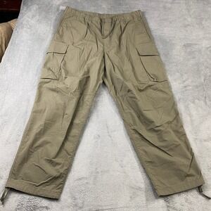Uniqlo Cargo Pants Mens XXL Olive Green 321-460268 Cotton Nylon Blend Utility
